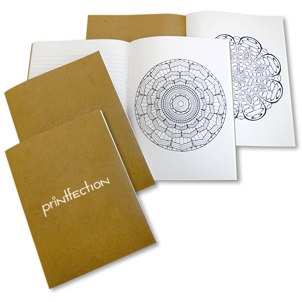 a fun creative swag idea, a coloring book with a branded company logo